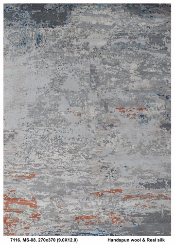 Wool & Real-Silk-Carpet-MS-08-270 X 370-7116